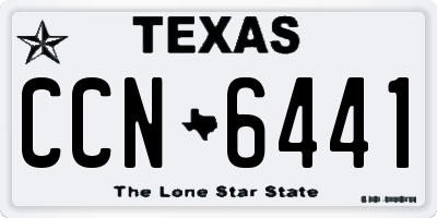 TX license plate CCN6441