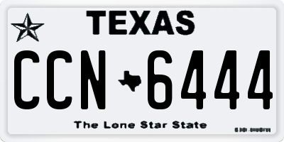 TX license plate CCN6444