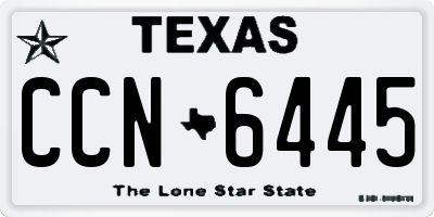 TX license plate CCN6445