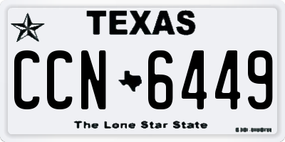 TX license plate CCN6449