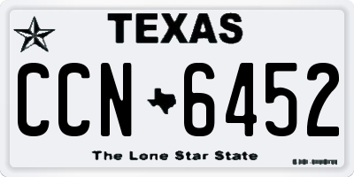 TX license plate CCN6452