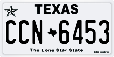 TX license plate CCN6453