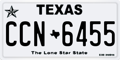 TX license plate CCN6455