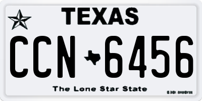 TX license plate CCN6456
