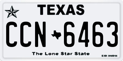 TX license plate CCN6463