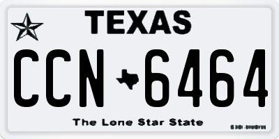 TX license plate CCN6464