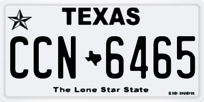 TX license plate CCN6465