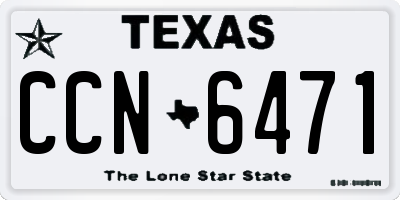 TX license plate CCN6471