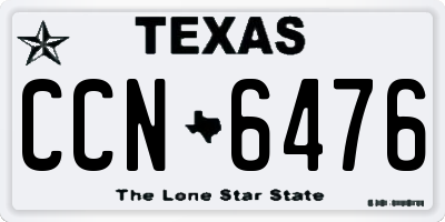 TX license plate CCN6476