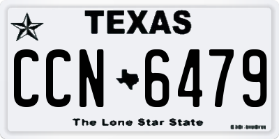 TX license plate CCN6479