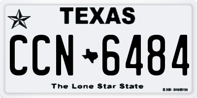 TX license plate CCN6484