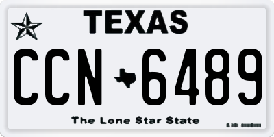 TX license plate CCN6489