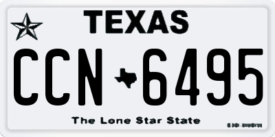 TX license plate CCN6495