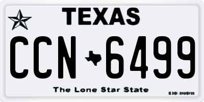 TX license plate CCN6499
