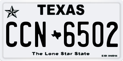 TX license plate CCN6502