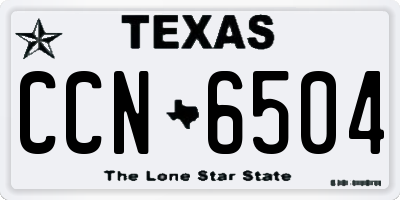 TX license plate CCN6504