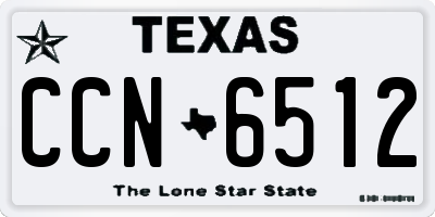 TX license plate CCN6512