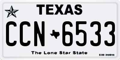 TX license plate CCN6533