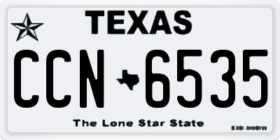 TX license plate CCN6535