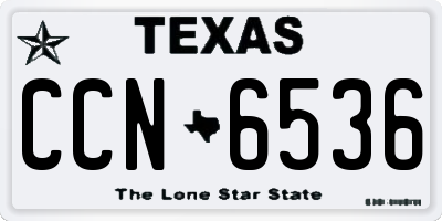 TX license plate CCN6536