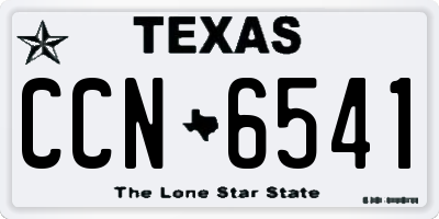 TX license plate CCN6541