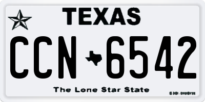 TX license plate CCN6542