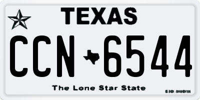 TX license plate CCN6544