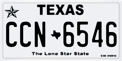 TX license plate CCN6546