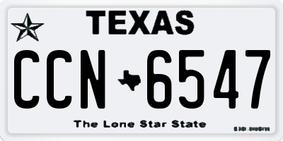 TX license plate CCN6547