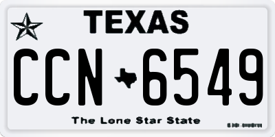 TX license plate CCN6549