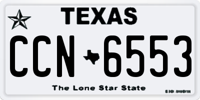 TX license plate CCN6553