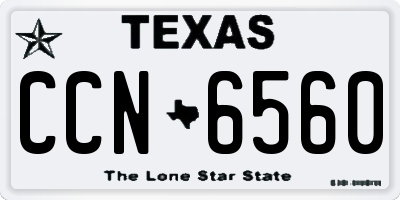 TX license plate CCN6560
