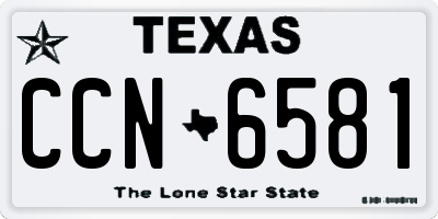TX license plate CCN6581