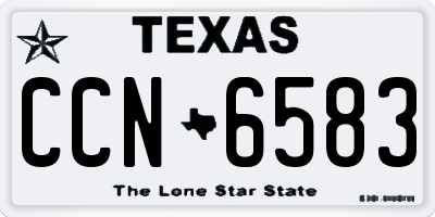 TX license plate CCN6583