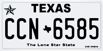 TX license plate CCN6585