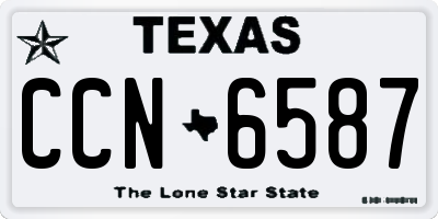 TX license plate CCN6587