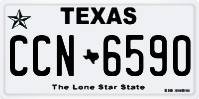 TX license plate CCN6590