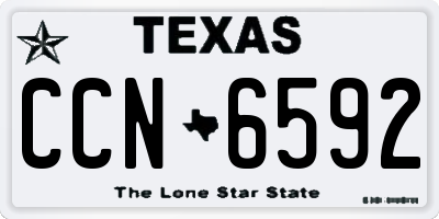TX license plate CCN6592
