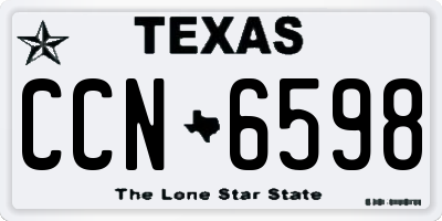 TX license plate CCN6598