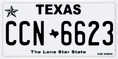 TX license plate CCN6623