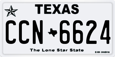 TX license plate CCN6624