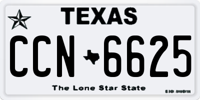 TX license plate CCN6625
