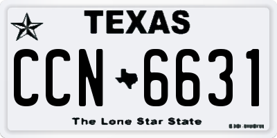TX license plate CCN6631
