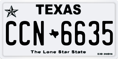 TX license plate CCN6635
