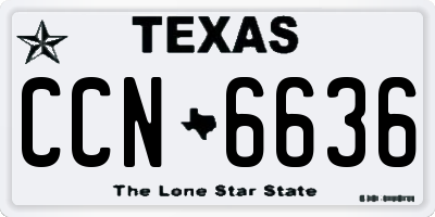 TX license plate CCN6636