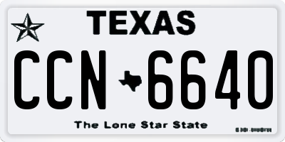 TX license plate CCN6640