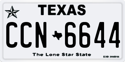 TX license plate CCN6644