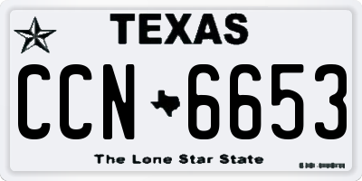 TX license plate CCN6653