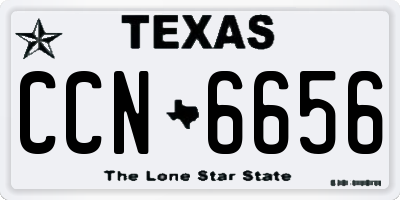 TX license plate CCN6656