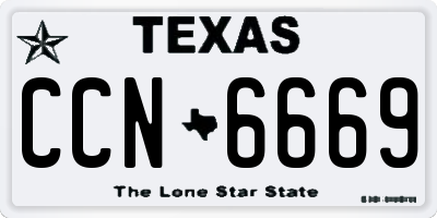 TX license plate CCN6669